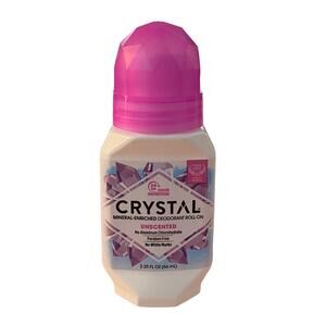 Crystal Mineral-Enriched Deodorant Roll-On, no white marks Unscented 2.25 oz
